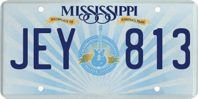 MS license plate JEY813
