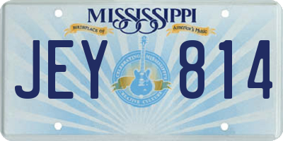MS license plate JEY814