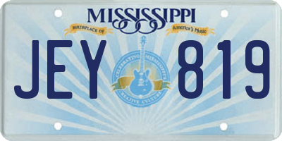 MS license plate JEY819