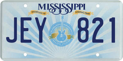 MS license plate JEY821
