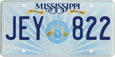 MS license plate JEY822
