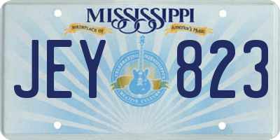 MS license plate JEY823