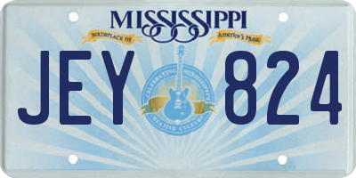 MS license plate JEY824