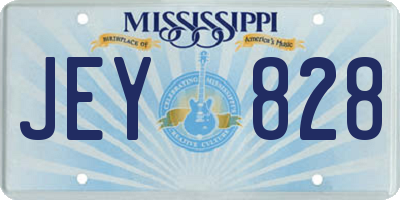 MS license plate JEY828