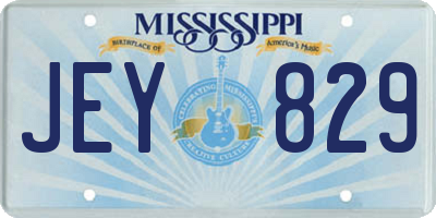 MS license plate JEY829
