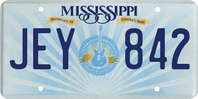 MS license plate JEY842