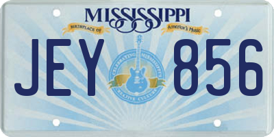 MS license plate JEY856
