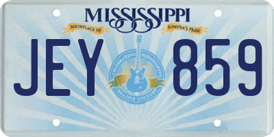 MS license plate JEY859