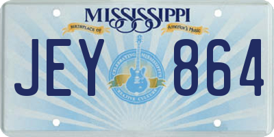 MS license plate JEY864