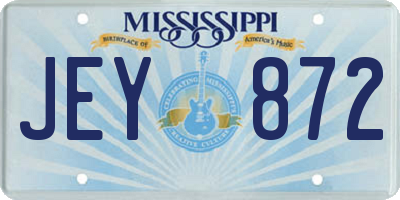 MS license plate JEY872
