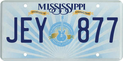 MS license plate JEY877