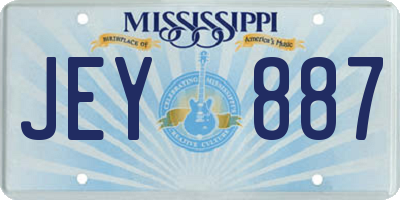 MS license plate JEY887
