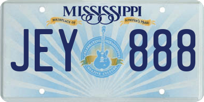 MS license plate JEY888