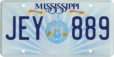 MS license plate JEY889