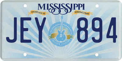 MS license plate JEY894