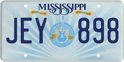MS license plate JEY898