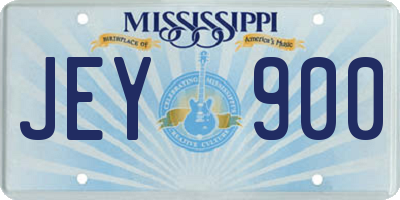 MS license plate JEY900