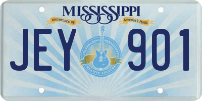 MS license plate JEY901