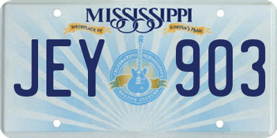 MS license plate JEY903
