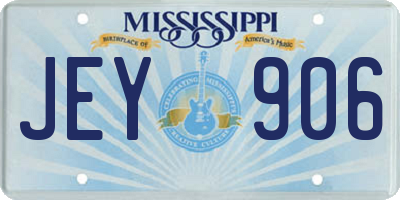 MS license plate JEY906