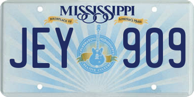 MS license plate JEY909
