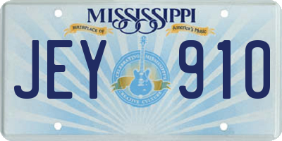MS license plate JEY910