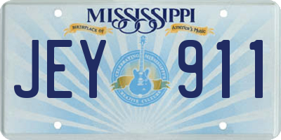 MS license plate JEY911
