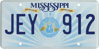 MS license plate JEY912