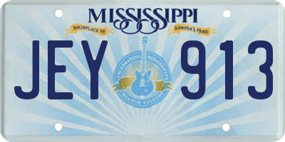 MS license plate JEY913