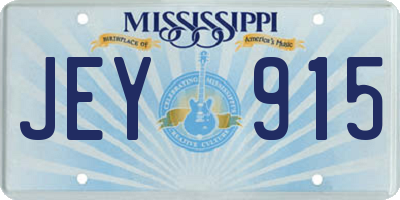 MS license plate JEY915