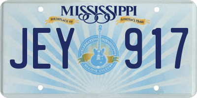 MS license plate JEY917