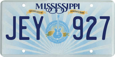 MS license plate JEY927
