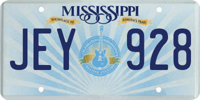 MS license plate JEY928