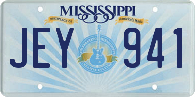 MS license plate JEY941