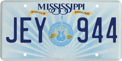 MS license plate JEY944