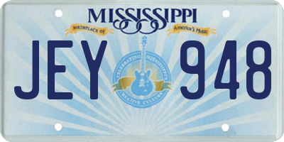MS license plate JEY948