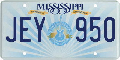 MS license plate JEY950