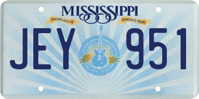 MS license plate JEY951