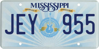 MS license plate JEY955