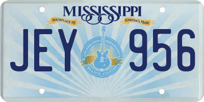 MS license plate JEY956