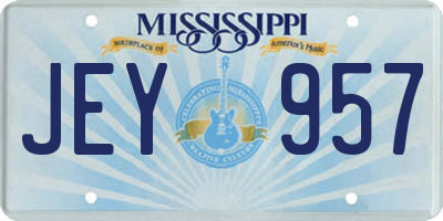MS license plate JEY957