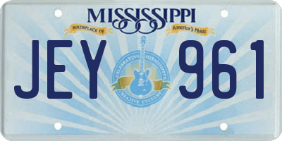 MS license plate JEY961