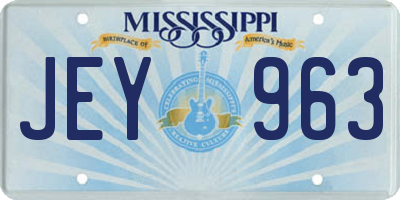 MS license plate JEY963