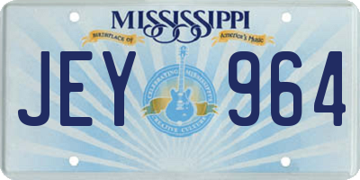 MS license plate JEY964