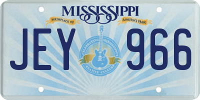 MS license plate JEY966