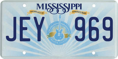 MS license plate JEY969