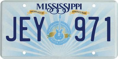 MS license plate JEY971