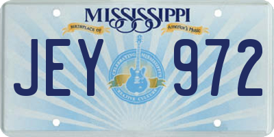 MS license plate JEY972