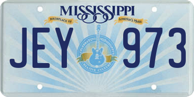 MS license plate JEY973