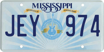 MS license plate JEY974